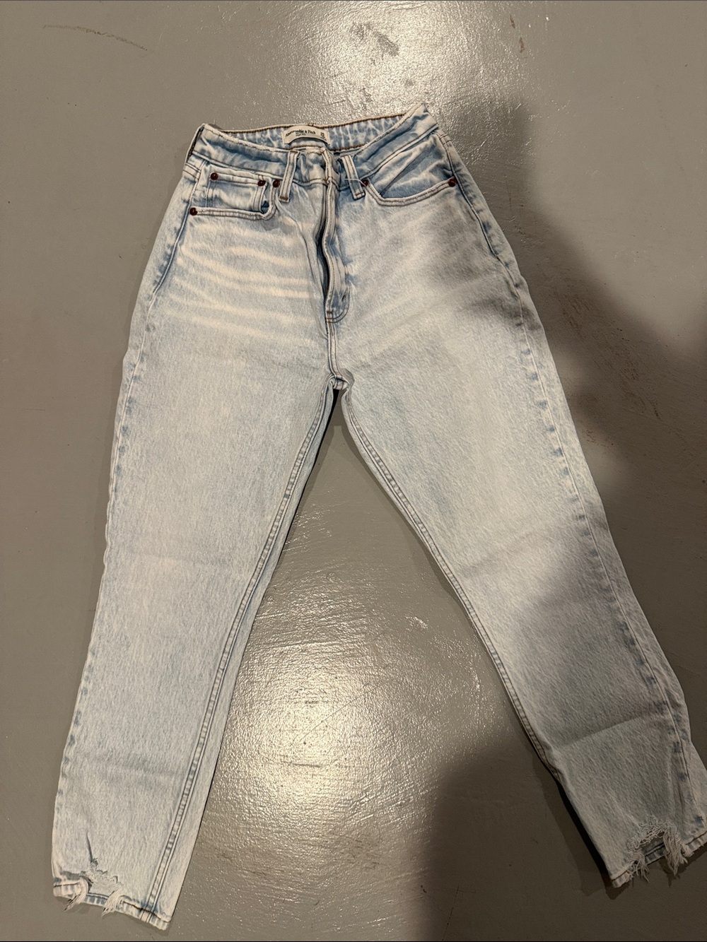 Abercrombie & Fitch Light Blue Straight-Leg Jeans